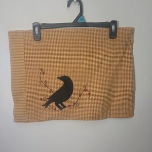 Fall Table Placemats Home Collections by Raghu Country Stitched Felt Black Crow